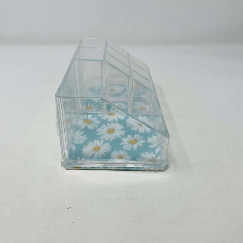 Sorbus Mini‎ Cosmetic Organizer With 9 Slots Daisy Print Clear Acrylic $30 - Picture 8 of 9